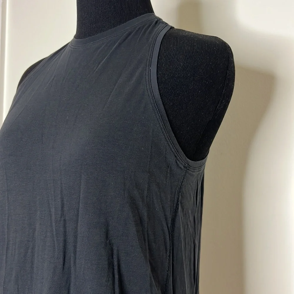 LULULEMON Black High Neck Open Back Tank Top S